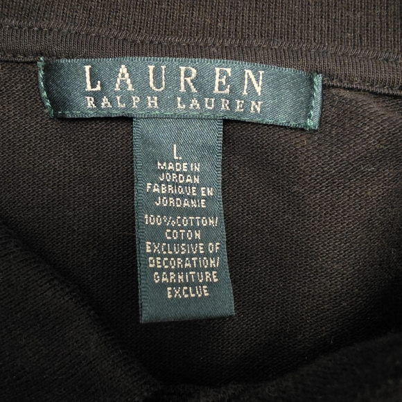 Ralph Lauren Women's Black Short Sleeve Polo ~ Size Large - Picture 4 of 6